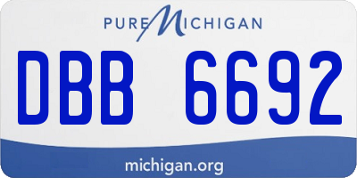 MI license plate DBB6692