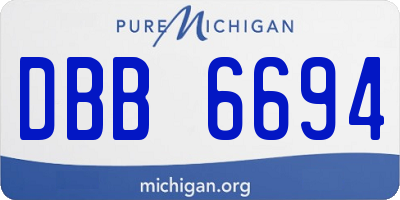 MI license plate DBB6694