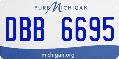 MI license plate DBB6695