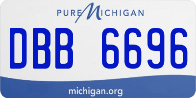 MI license plate DBB6696