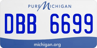MI license plate DBB6699