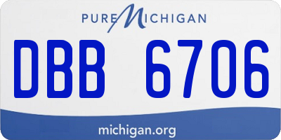 MI license plate DBB6706