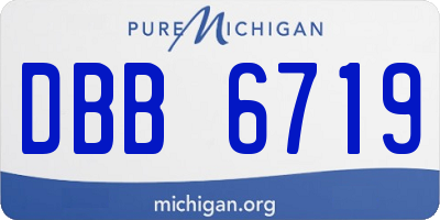 MI license plate DBB6719
