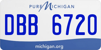 MI license plate DBB6720