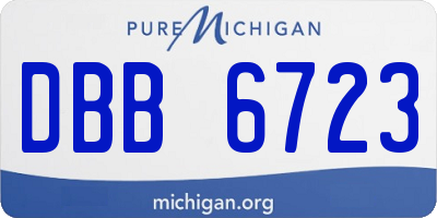 MI license plate DBB6723