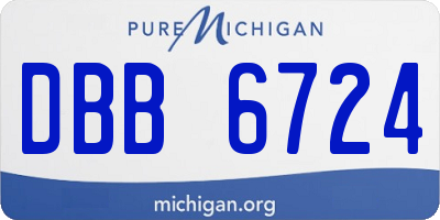 MI license plate DBB6724