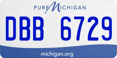 MI license plate DBB6729