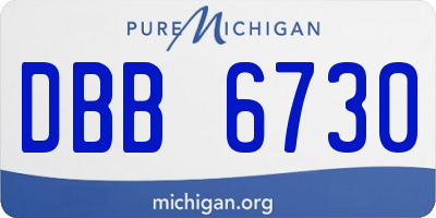 MI license plate DBB6730