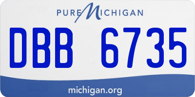 MI license plate DBB6735
