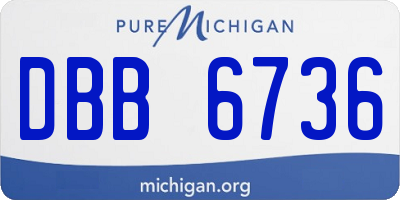 MI license plate DBB6736