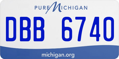 MI license plate DBB6740