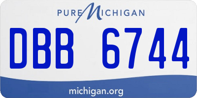 MI license plate DBB6744