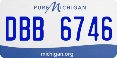 MI license plate DBB6746
