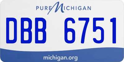 MI license plate DBB6751