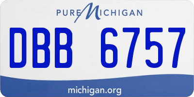 MI license plate DBB6757