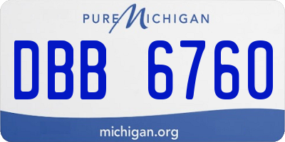 MI license plate DBB6760