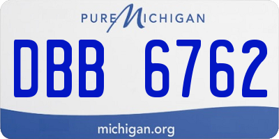 MI license plate DBB6762
