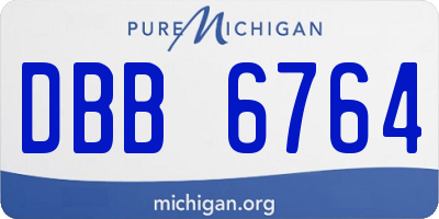 MI license plate DBB6764