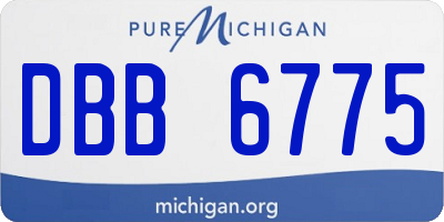 MI license plate DBB6775