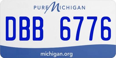 MI license plate DBB6776