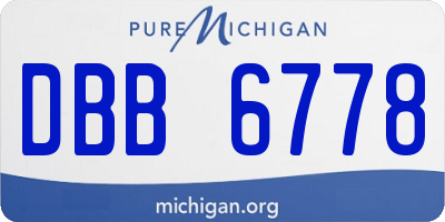 MI license plate DBB6778