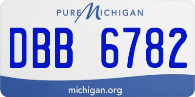 MI license plate DBB6782