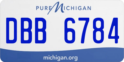 MI license plate DBB6784