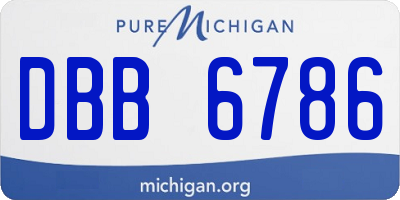 MI license plate DBB6786
