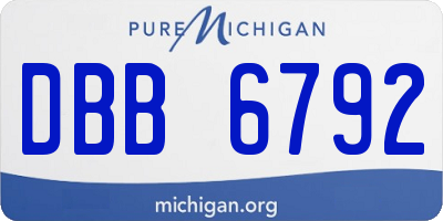 MI license plate DBB6792