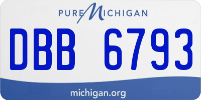 MI license plate DBB6793