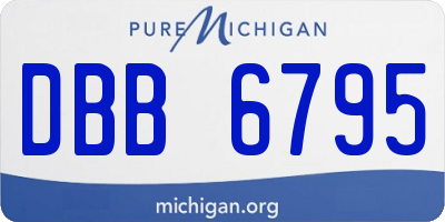 MI license plate DBB6795