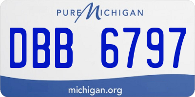 MI license plate DBB6797