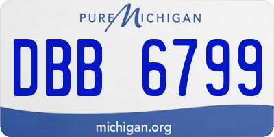 MI license plate DBB6799