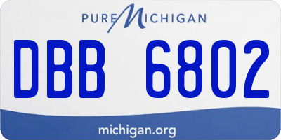MI license plate DBB6802