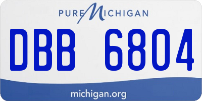 MI license plate DBB6804