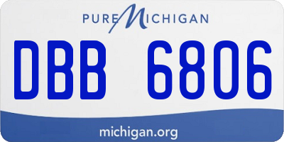 MI license plate DBB6806