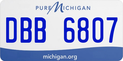 MI license plate DBB6807