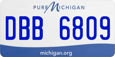 MI license plate DBB6809