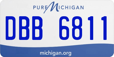 MI license plate DBB6811