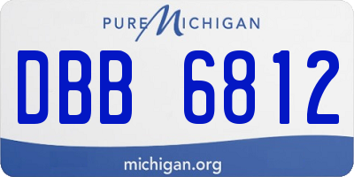 MI license plate DBB6812