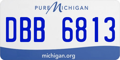 MI license plate DBB6813