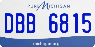 MI license plate DBB6815