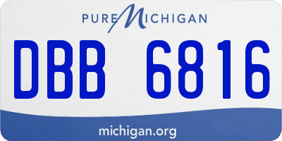 MI license plate DBB6816