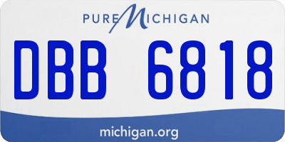 MI license plate DBB6818