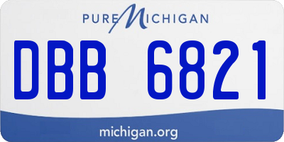 MI license plate DBB6821
