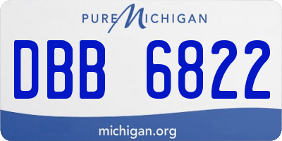 MI license plate DBB6822