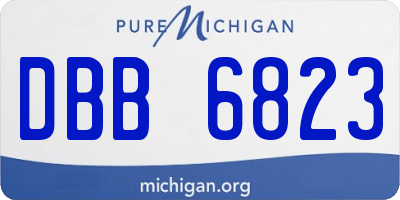 MI license plate DBB6823