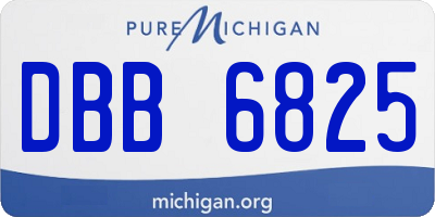MI license plate DBB6825