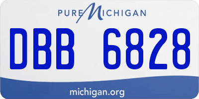 MI license plate DBB6828