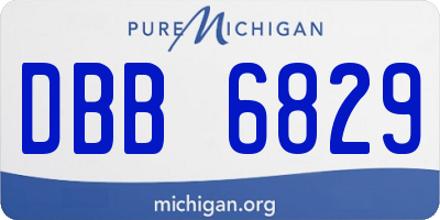MI license plate DBB6829